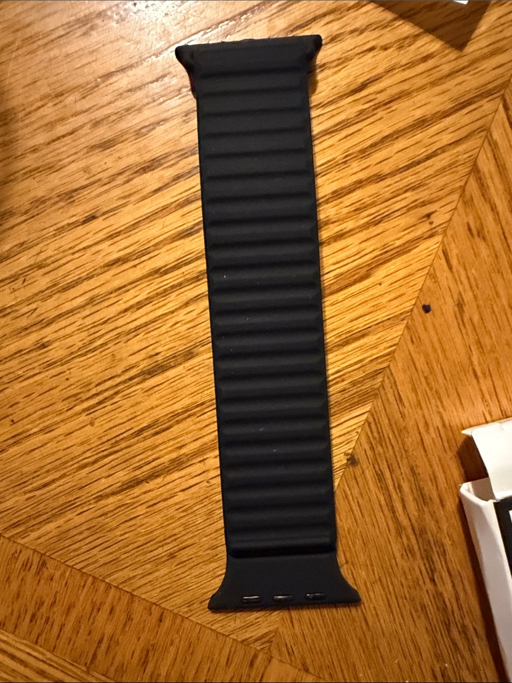 Ribbed Black Silicone Watch Band - compatible with Apple Watch